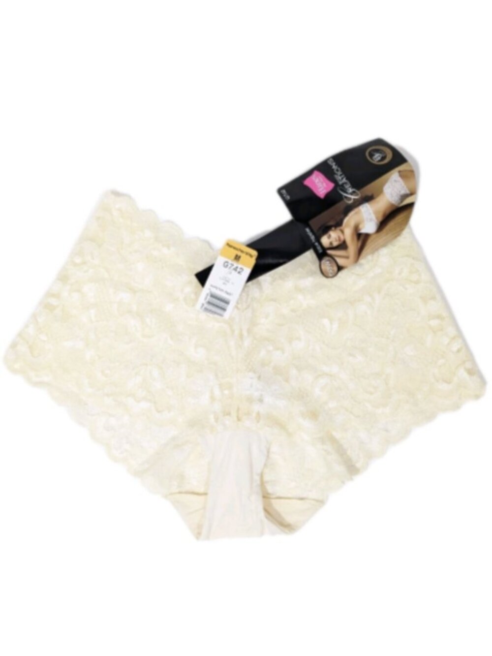 Hanes Body Creations Lace Hipster NEW Medium Women Vintage Panty ivory
